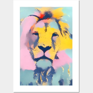 Lion Pop art remix inspired by Andy Warhol Posters and Art